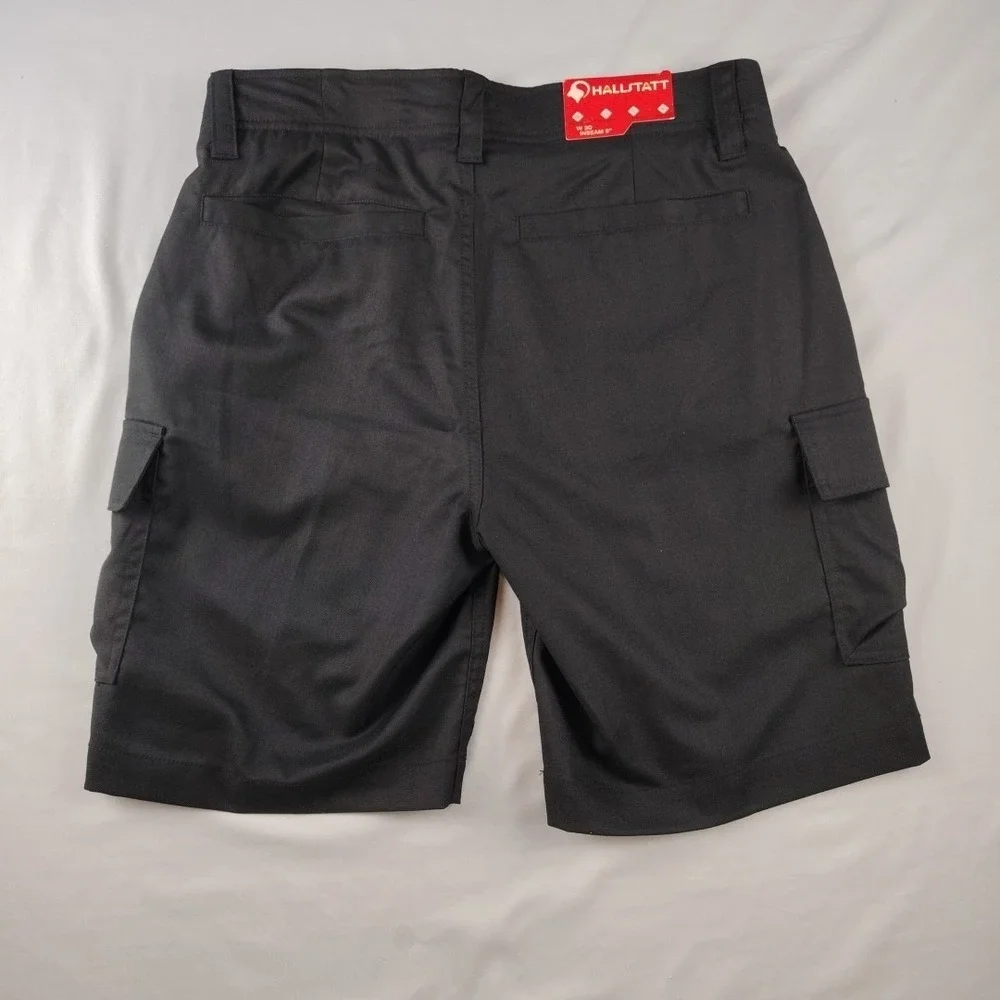 Hallstatt Cargo Shorts Mens Size 30x9 Black Breathable Stretch Comfort NWT